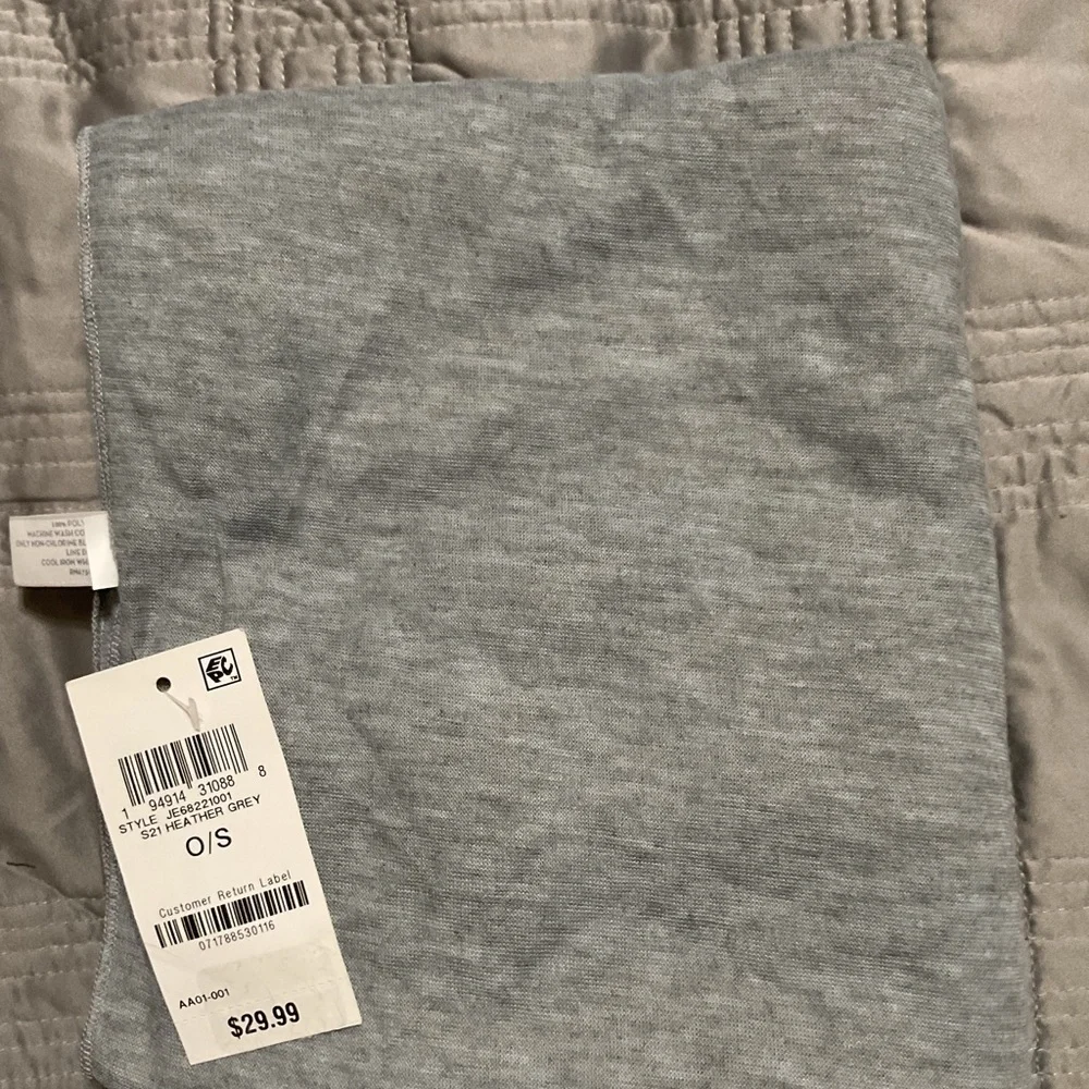Jenni Women's Heather Gray or Blue On Repeat Jersey Wrap Scarf Size One Size NWT